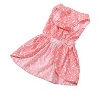 Pink Elegant Little Dog Loid Round Neck Sleeve et Easy to Port Puppy Robe for Daily Party Photo Take/Attempt (XS)