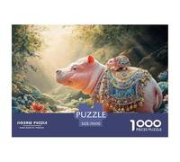 Pink Elephant and Its Baby 1000 Pièces Carton Extra-épais Coffret De Puzzles Pink Elephant Stimulant Et Éducatif Jeu Créatif Puzzles As Birthday Gifts 70x50cm/1000pcs