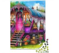 Pink fée Carrage 1000 Pièces Puzzle pour Adultes Jeu Stimulant Divertissement Apaisant Entraîner La Mémoire du Cerveau pour Décorations Familiales 500pcs (52x38cm)