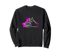 Pink Feed the Wolf Within Pink Graphic Sweatshirt