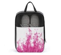 Pink Flames Sac à chaussures pour voyage Usage quotidien Anti-poussière Sac de rangement Sac de rangement pour chaussures de golf