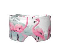 Pink Flamingo Bandeau de sommeil latéral unisexe Masque de sommeil et cache-oreilles (68,1 x 10,9 cm) Intérieur et extérieur Voyage Yoga Réglable Confort Yeux et Oreilles