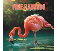 Pink Flamingo Calendar 2026: Yearly Planner with U.S. Holidays • Tropical Bird Portraits & Note Space • Square 8.5x8.5