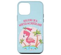 Pink Flamingo Christmas Tree Santa Snowflake Girl Xmas Funny Coque pour iPhone 12 Mini