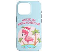 Pink Flamingo Christmas Tree Santa Snowflake Girl Xmas Funny Coque pour iPhone 16 Pro