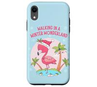 Pink Flamingo Christmas Tree Santa Snowflake Girl Xmas Funny Coque pour iPhone XR