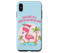 Pink Flamingo Christmas Tree Santa Snowflake Girl Xmas Funny Coque pour iPhone XS Max