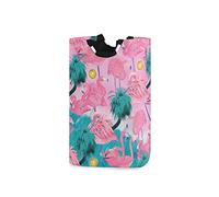 Pink Flamingo Grand panier à linge Shopping Tote Bag, Panier à linge en tissu pliable, Sac à vêtements pliable, Bac de lavage pliant