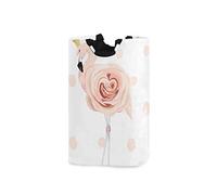Pink Flamingo Rose Grand panier à linge Sac fourre-tout, panier à linge en tissu pliable, sac à vêtements pliable, bac de lavage pliant