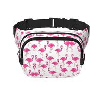 Pink Flamingo Sac banane carré double couche uni pour course à pied, voyage, randonnée, fitness, noir, taille unique, Noir , Taille unique