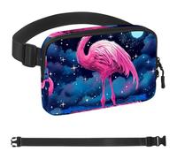 Pink Flamingos-751 Sac banane à bandoulière pour homme et femme, sac de ceinture pour voyage, marche, course, randonnée, cyclisme, multicolore, 4 x 23 x 15 cm, multicolore, 1.5x9.0x5.9in/4x23x15cm