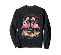 Pink Flamingos in A Quilt Gang Sassy Sewing Sisters Women Sweatshirt