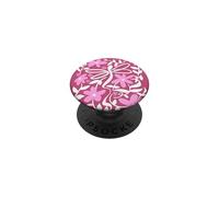 Pink Floral Daisy Dragonfly Botanical Wildflower Vine Garden PopSockets PopGrip Adhésif