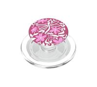 Pink Floral Daisy Dragonfly Botanical Wildflower Vine Garden PopSockets PopGrip pour MagSafe