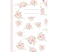 Pink Floral Lined Notebook for Kids: A4 Wide Ruled Writing Book For School and Home | 100 Sheets/200 Sides | Cute Pink Floral Design | Ideal for Kids Aged 3-12 Years