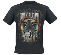 Pink Floyd Dark Side - Feuilles d'or Homme T-Shirt Manches Courtes Noir