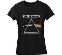 Pink Floyd DSOTM Refract - T-Shirt - Coupe cintrée - Manches Courtes - Femme - Noir - 36 (Taille Fabricant:Small)
