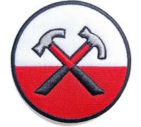 Pink Floyd - Pink Floyd Patch The Wall 3D Hammers Circle Officiel Embroidered Woven Iron On Size One Size