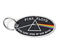 PINK FLOYD Portachiavi Dark Side of the Moon Oval Blanc Bordure - Clé - KEYCHAIN - Unisexe - Adultes - Multicolores