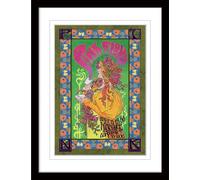 Pink Floyd - Poster encadré "1966" PM5641 (40 cm x 30 cm) (Vert/Rose/Blanc)