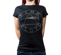 Pink Floyd - T-Shirt # L Black Femmina # Circle Logo [Import]
