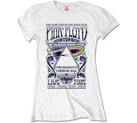 Pink Floyd - T-Shirt # M Ladies White # Carnegie Hall Poster [Import]