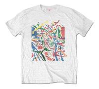 Pink Floyd - T-Shirt # M White Unisex # Pollock Prism