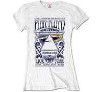 Pink Floyd - T-Shirt # S Ladies White # Carnegie Hall Poster [Import]