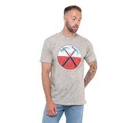 Pink Floyd T Shirt The Wall Hammers Logo Nouveau Officiel Homme Snow Wash Sand Size XL