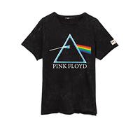 Pink Floyd T-Shirt Unisexe Côté Sombre de l'album de Lune Lavage Acide Chemise