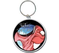 Pink Floyd - "The Wall Eat Head" Porte-clés émail Logo Remplissage RO7645 (taille unique) (Noir/Argent/Rose)