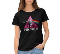 Pink Freud Pink Triangle Famous Rock Band Inspired T-Shirt Femme Noir Size S