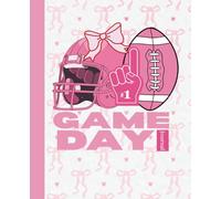 Pink Game Day Football Composition Notebook for Girls: Cute Journal for Teens and Women | Pink Football Helmet, Bow, and Ball, with Bow Pattern Background | College-Ruled, 7.5 x 9.25, 120 Pages