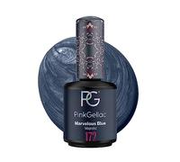 Pink Gellac Vernis Semi Permanent - 172 Marvelous Blue 15 ml - Vernis à Ongles Gel Pour 14+ Jours de Manucure Impeccable - Facile à Utiliser - Semi Permanent Facile à Enlever