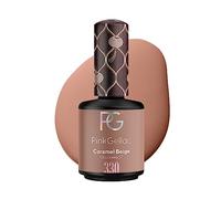 Pink Gellac Vernis Semi Permanent - 330 Caramel Beige 15ml - Vernis à Ongles Gel Pour 14+ Jours de Manucure Impeccable - Facile à Utiliser - Semi Permanent Facile à Enlever