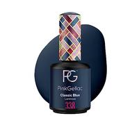 Pink Gellac Vernis Semi Permanent - 338 Classic Blue 15ml - Vernis à Ongles Gel Pour 14+ Jours de Manucure Impeccable - Facile à Utiliser - Semi Permanent Facile à Enlever