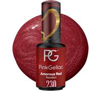 Pink Gellac Vernis Semi Permanent UV - 230 Amorous Red 8 ml - Vernis Gel UV Semi Permanent Rouge Pour 14 Jours - Gel Polish Facile à Utiliser de Qualité Salon - Facile à Enlever