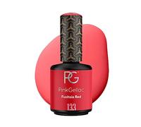 Pink Gellac Vernis Semi Permanent, Vegan - 133 Fuchsia Red 15 ml | Vernis Gel UV Semi Permanent Noir Pour 14 Jours - Gel Polish Facile à Utiliser de Qualité Salon - Facile à Enlever