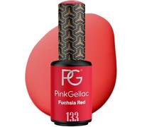 Pink Gellac Vernis Semi Permanent, Vegan - 133 Fuchsia Red 8 ml | Vernis Gel UV Semi Permanent Noir Pour 14 Jours - Gel Polish Facile à Utiliser de Qualité Salon - Facile à Enlever