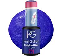 Pink Gellac Vernis Semi Permanent, Vegan - 221 Delighted Blue 8 ml