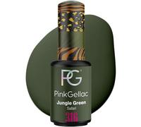 Pink Gellac Vernis Semi Permanent, Vegan - 316 Jungle Green 8 ml | Vernis Gel UV Semi Permanent Noir Pour 14 Jours - Gel Polish Facile à Utiliser de Qualité Salon - Facile à Enlever