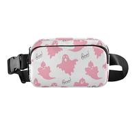 Pink Ghosts Sac banane étanche pour femme Pochette banane tendance pour femme, fantômes roses blancs, 20,3 x 13,5 x 5,8 cm, drôle mignon, fantômes roses blancs, 20,3 x 13,5 x 5,8 cm, drôle mignon