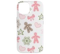 Pink Gingerbread Man Christmas Coquette Cute Bow Xmas Cookie Coque pour iPhone 14