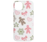 Pink Gingerbread Man Christmas Coquette Cute Bow Xmas Cookie Coque pour iPhone 14 Plus