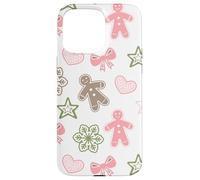 Pink Gingerbread Man Christmas Coquette Cute Bow Xmas Cookie Coque pour iPhone 15 Pro Max