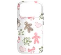 Pink Gingerbread Man Christmas Coquette Cute Bow Xmas Cookie Coque pour iPhone 17 Pro