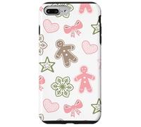 Pink Gingerbread Man Christmas Coquette Cute Bow Xmas Cookie Coque pour iPhone 7 Plus/8 Plus