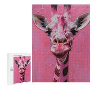 Pink Giraffe Art Print-1 Puzzle 1000 Pièces Educa Jouet en Bois Cadeau Unique Décoration Intérieure Jeu Éducatif Challenge Toy Adultes Et Enfants À Partir De 14 Ans 500 PCS