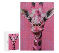Pink Giraffe Art Print-1 Puzzle 1000 Pièces Educa Jouet en Bois Cadeau Unique Décoration Intérieure Jeu Éducatif Challenge Toy Adultes Et Enfants À Partir De 14 Ans 300 PCS