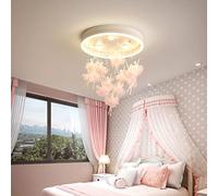 Pink Girls Room Chandelier Ballerina Shape Fairy Lampes de Plafond créatives Création Moderne la Lampe en métal Blanc Pendentif Pendre la Lampe Suspendue pour la Chambre à Manger pour Enfants (D15.7
